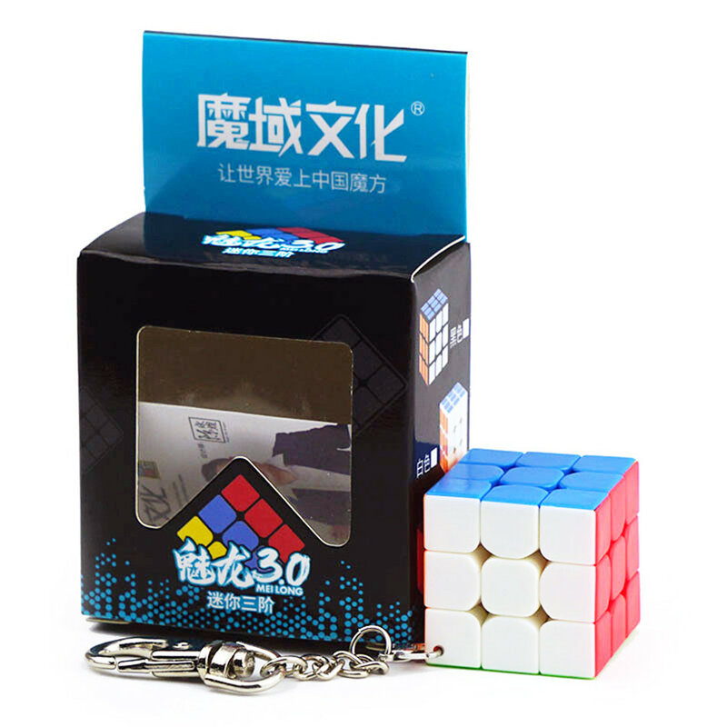 MoYu المفاتيح Mofangjiaoshi 3 سنتيمتر 3.5 سنتيمتر صغيرة 3x3x3 المكعب السحري المفاتيح المهنية ألعاب تعليمية حلقة رئيسية cubo magico لغز
