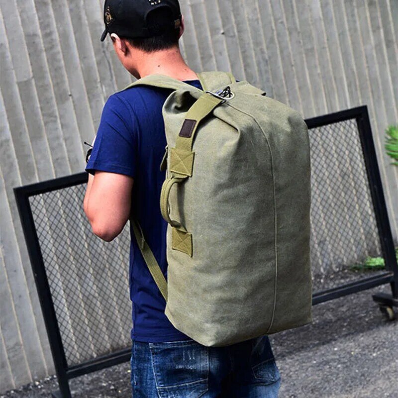 Large Capacity Rucksack Men Travel Bag Mountaineering Backpack Male Luggage Canvas Bucket Shoulder Bags For Boys Backpack XA202K