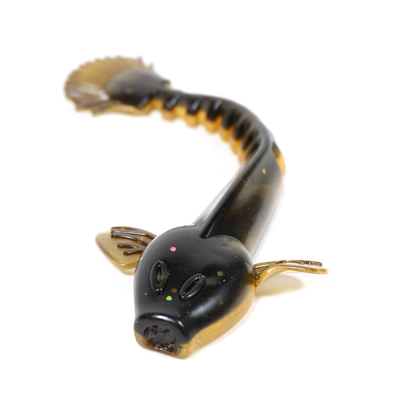 5 Teile/satz Bionic Köder Weichen Köder Flache Tailed Weichen Wurm 6,5 cm/9cm Fischig Weiche Fisch Simuliert Riesen salamander Falsche Köder