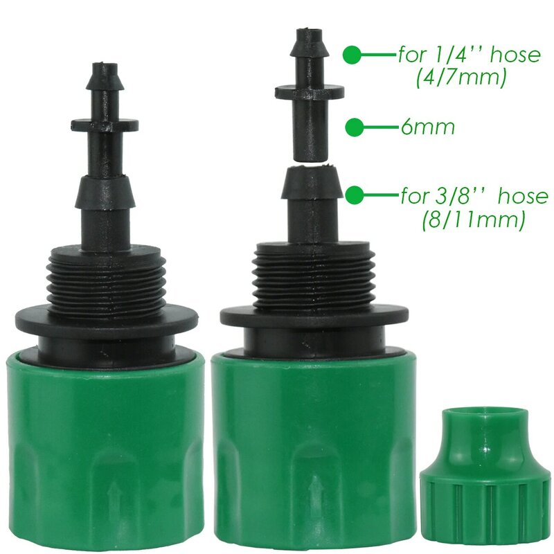 KESLA 2PCS Schnell Kupplung Adapter mit 1/4 (ID 4mm) oder 3/8 zoll (8mm) barbed Stecker für Bewässerung Garten Bewässerung Gewächshaus