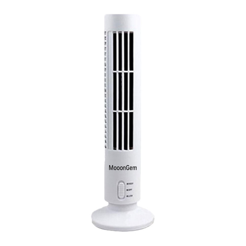 MooonGem Mini Desktop Vertical Bladeless Fan USB Portable Air Cooler Fan Personal  Cooling Fans Handheld Tower Air Conditioner