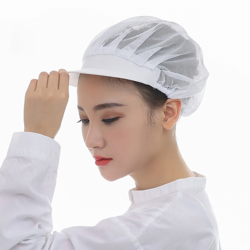 Unisex elastyczna czapka warsztatowa oddychająca kobiety mężczyźni zakrętka z zabezpieczeniem przed kurzem Cafe Bar kuchnia restauracja piekarnia kelner Chef odzież do pracy kapelusze
