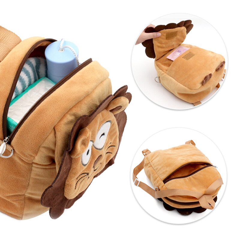 안전 끈으로 어린이 배낭 사랑스러운 3D 봉제 만화 동물 Schoolbag 유아 어린이 학교 가방 소녀 소년 배낭