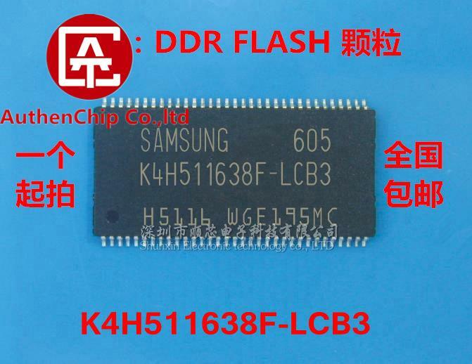 10 pces 100% original novo em estoque K4H511638F-LCB3 32m * 16 bit ddr chip memória