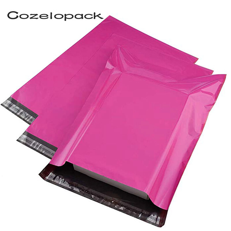 100pcs 6x9 pollici di Colore Rosa Caldo Poly Mailer 15x20cm Autoadesivo Post Mailing Imballaggio Mailer con guarnizione di auto Buste Postali