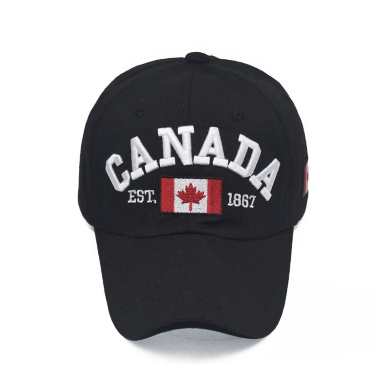 Kocham kanadę nowe, znoszone bawełniana czapka baseballowa czapka typu Snapback dla mężczyzn kobiety tata kapelusz haft czapki na co dzień Casquette Hip-Hop czapki