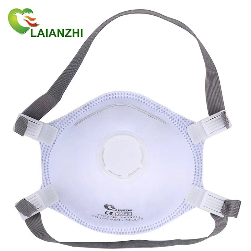 LAIANZHI-mascarilla facial protectora con válvula CE EN149, máscara de seguridad antipolvo, no tejida, respirador de partículas, KP39211 FFP3, 10 Uds.