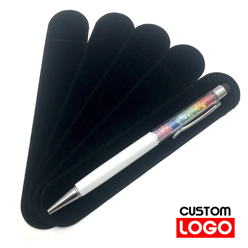 Pochette pour stylos en velours, 50 pièces/lot, étui pour stylos à plume, sac simple pour crayons rétro