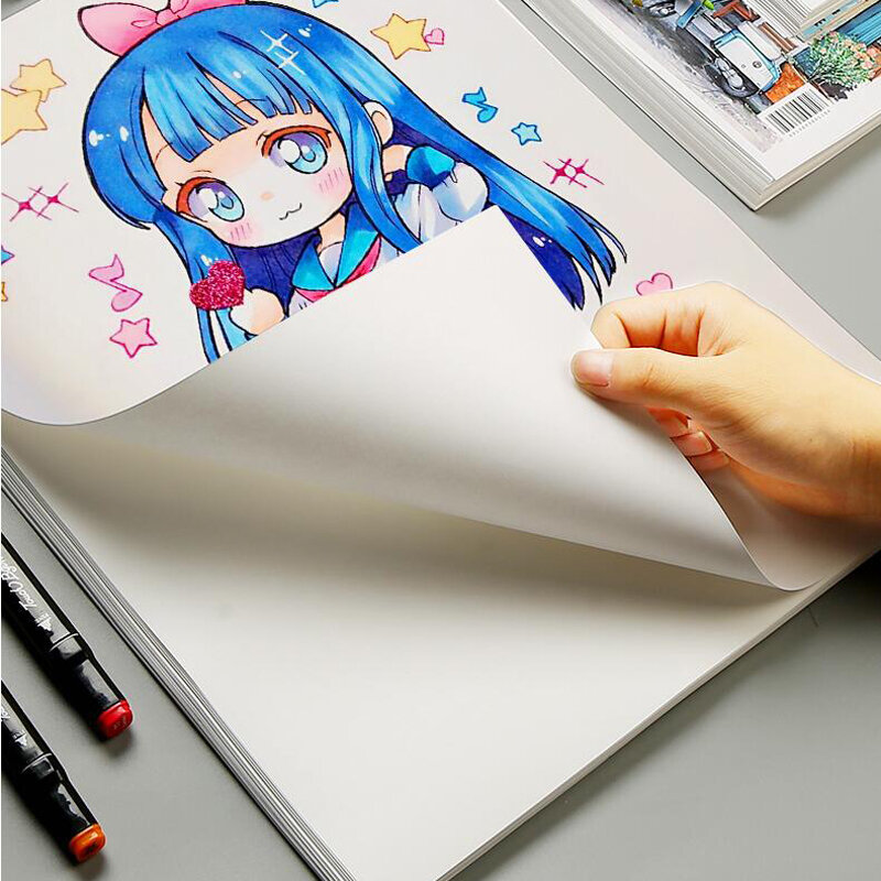 50 Lembar A4/A5 Proffessional Kertas Penanda Sketsa Lukisan Kertas Marker untuk Menggambar Marker Pen Buku Artis Persediaan