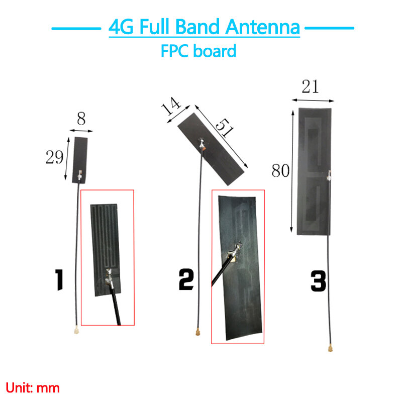 GSM GPRS NB-LOT Antena de banda completa, built-in, PCB, FPC, cabo, sinal forte, conector IPEX, 8DBi, 3G, 4G, LTE, 15cm, 2pcs