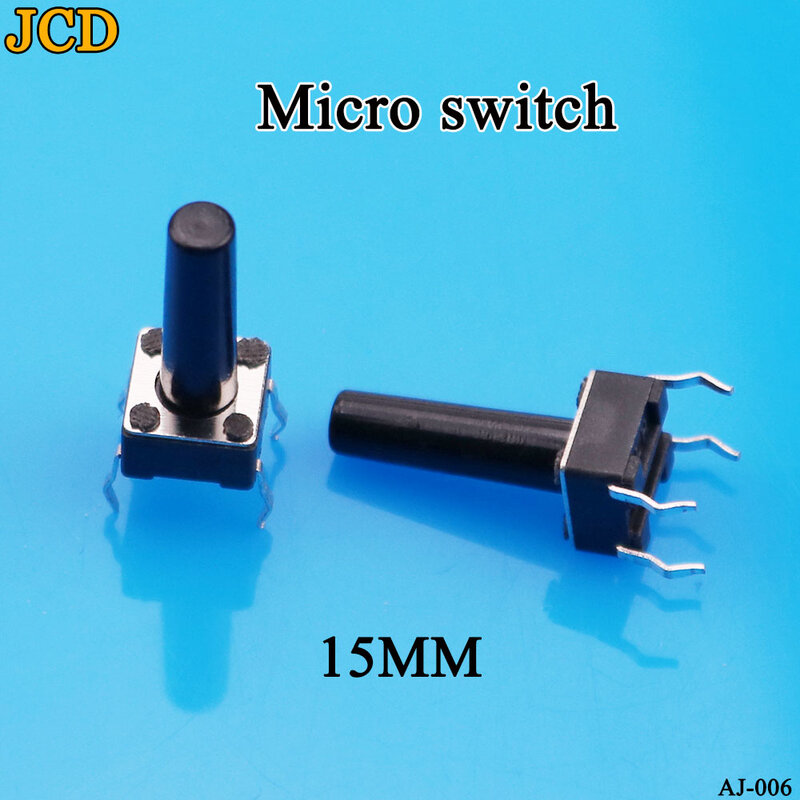 Botão Micro Interruptor para Brinquedos de TV e Casa, Interruptor Tact, DIP 4Pin, 6x6mm, 5mm, 8mm, 9mm, 10mm, 11mm, 12mm, 13mm, botão 14mm