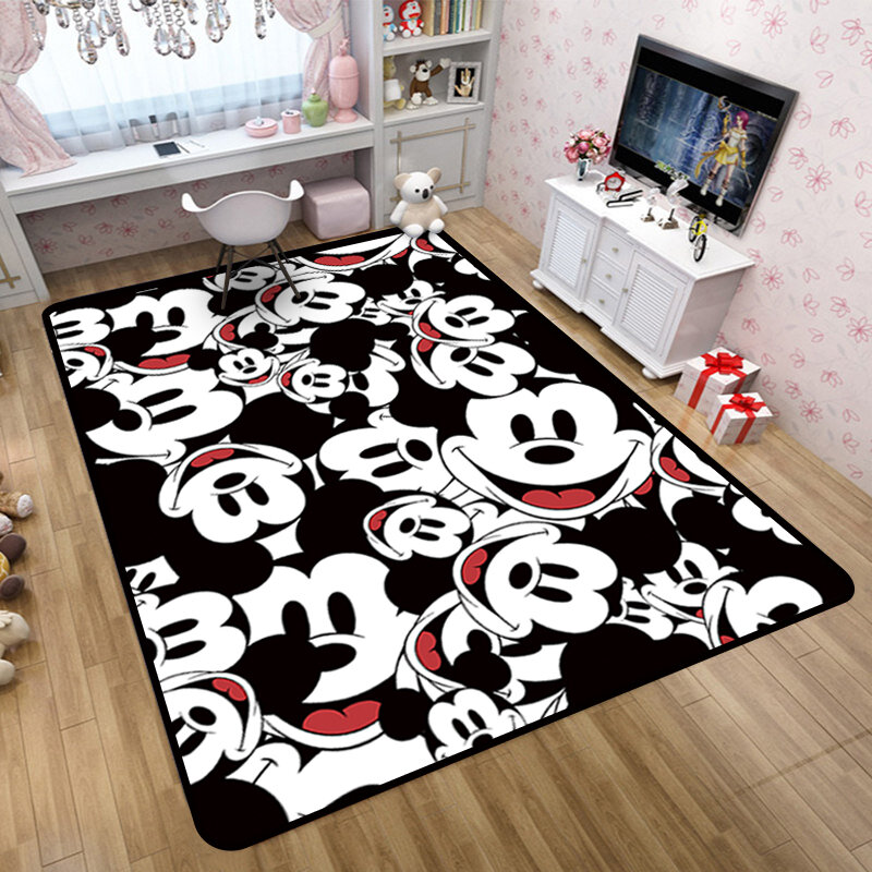 Disney-alfombra de juego de Mickey Stitch para bebé, alfombrilla antideslizante para cocina, comedor, dormitorio, decoración del hogar, 160x80cm