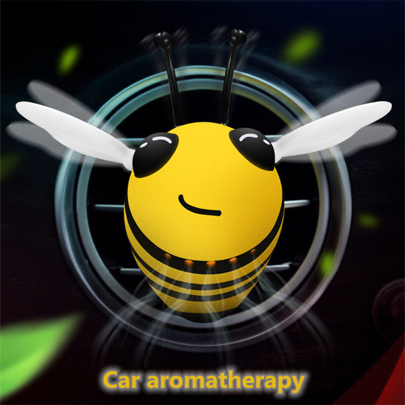 5 Buah Lebah Lucu Penyegar Udara Penyebar Parfum Otomatis Ventilasi Mobil Klip Outlet Dekorasi Interior Rasa Deodoran Wewangian Mobil
