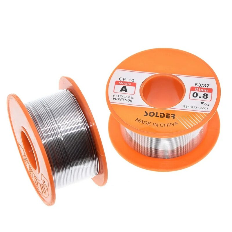 TZT 0.6/0.8/1/1.2/1.5MM 63/37 FLUX 2.0% 45FT Tin Lead Tin Wire Melt Rosin Core Solder Soldering Wire Roll For diy