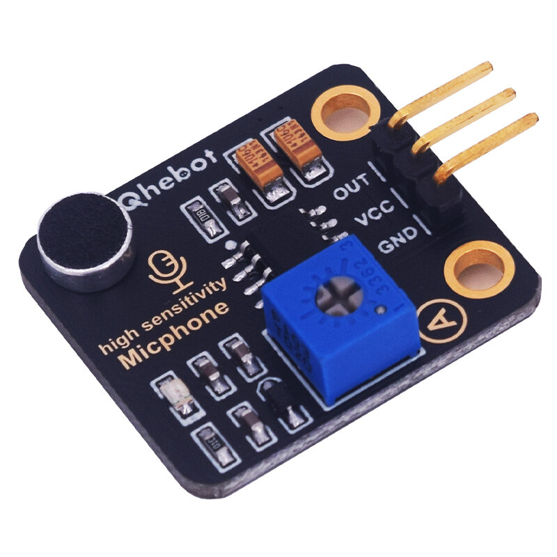 Módulo de Sensor de sonido analógico, micrófono de volumen adecuado para Arduino, bloques de construcción electrónicos