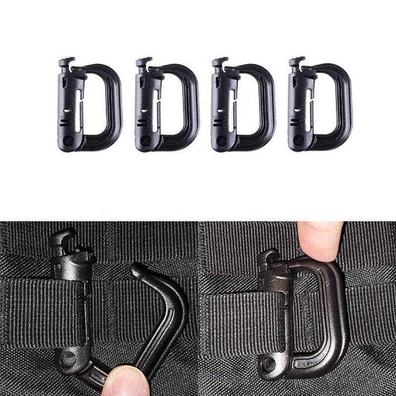 Mini Set Molle Attachment Accessories For Tactical Backpack Vest With Belt Keychain D-Ring Grimlock Carabiner Molle Gear Clip