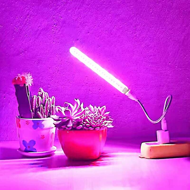 植物用の屋内植物成長ランプ,USB 5v LED成長ライト,フルスペクトル,赤と青の色,花,苗,温室