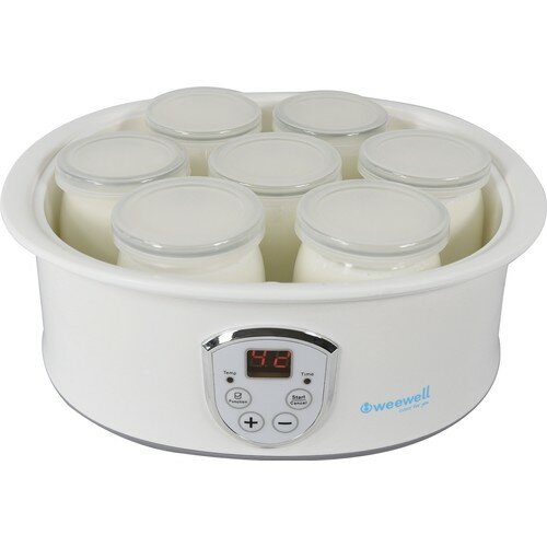 Weewell wym400 iogurte digital que faz a máquina-7 recipientes de vidro-display led