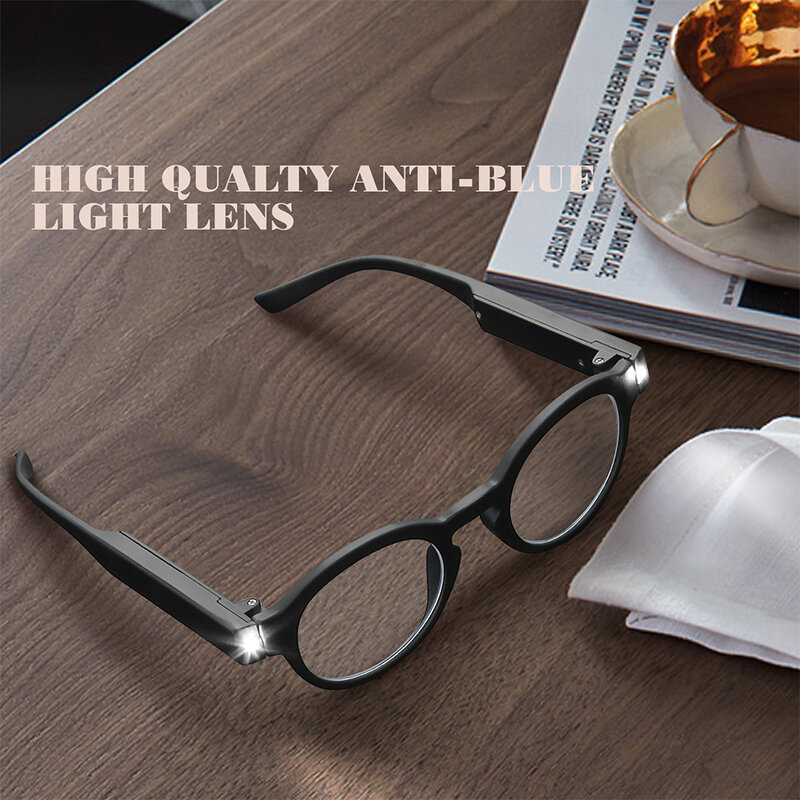 نظارات للقراءة مضاءة مع أضواء للرجال النساء LED مضاءة التكبير النظارات USB قابلة للشحن مكبرة القارئ