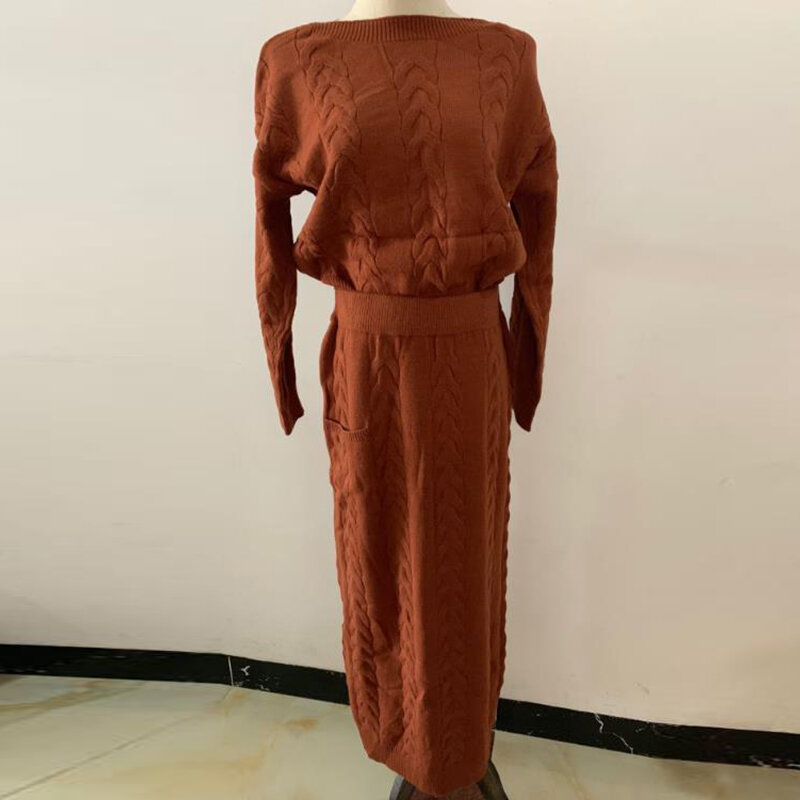 Zimowy sweter Abaya dubaj turcja muzułmańskie zestawy hidżab sukienka Kaftan Kaftan Islam odzież Abayas dla damska suknia Musulman zespoły