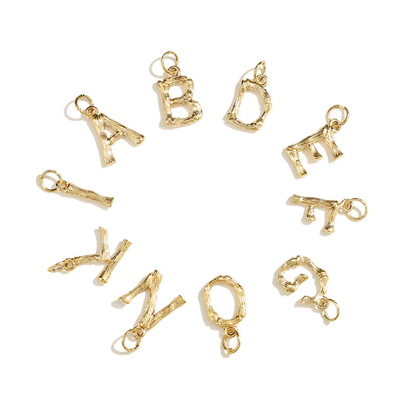 Emanco inicial pingente 26 letras de alfabeto, em inglês, letras para mulheres e homens, colar diy, pulseira, fabricação de joias
