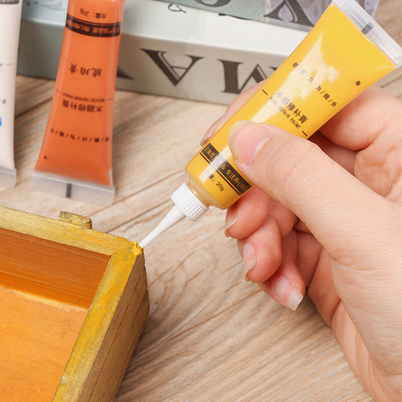 1pc multicolorido móveis reacabamento pintura scratch repair agente móveis de madeira danos reparação creme toque up diy ferramenta de reparação