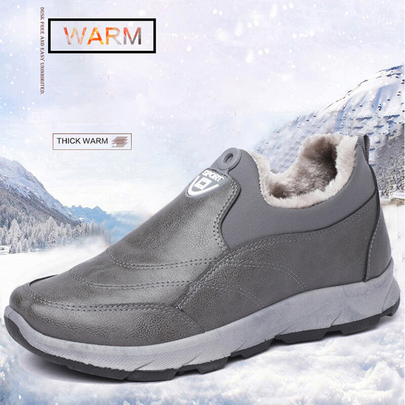 Botas de inverno sapatos de inverno quente neve tornozelo botas hombre caminhada ao ar livre mans calçado botas de inverno sapatos masculinos 39 s tênis
