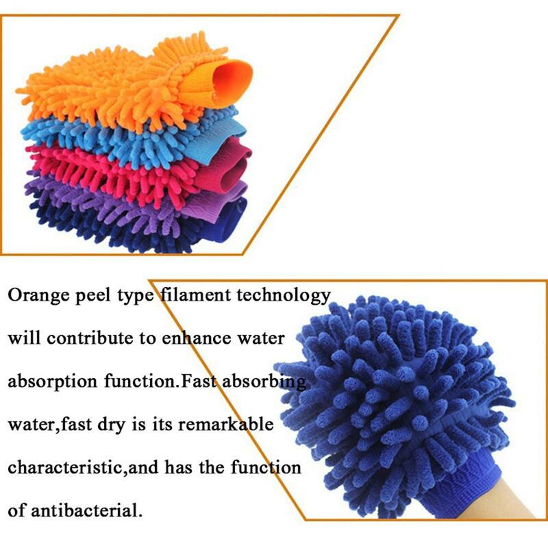 Microfiber Auto Huishouden Wassen Cleaning Zachte Anti Scratch Handschoenen Brush Tool Auto Accessoires