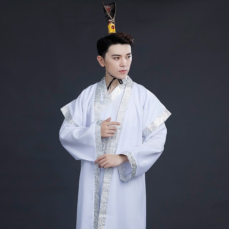 Starożytny kostium męski Han kostium Tang kostium dynastii Qin wiosną i jesienią okres walczące królestwa trzy królestwa dynastia Han