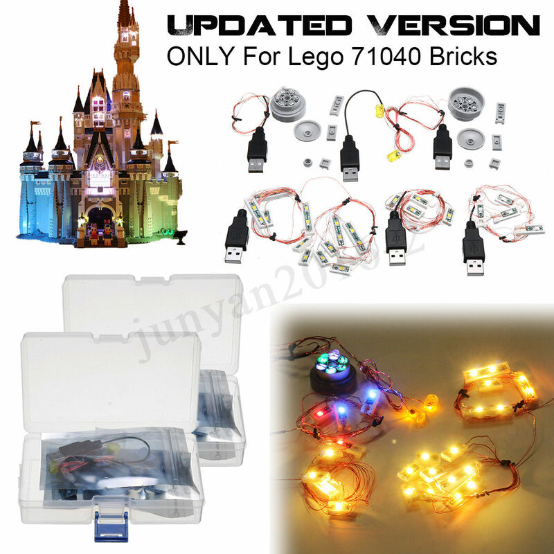 Kit de luz LED para Lego 71040, ladrillos de Castillo, juguetes para niños, serie creativa de la Cenicienta, modelo del castillo de Disney
