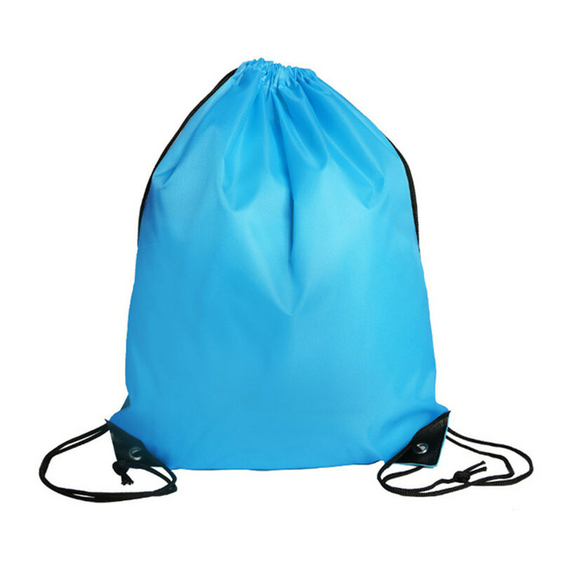 Bolsa de natación de PE personalizada con texto blanco con estrella, bolsa deportiva escolar para niños, impermeable con cordón