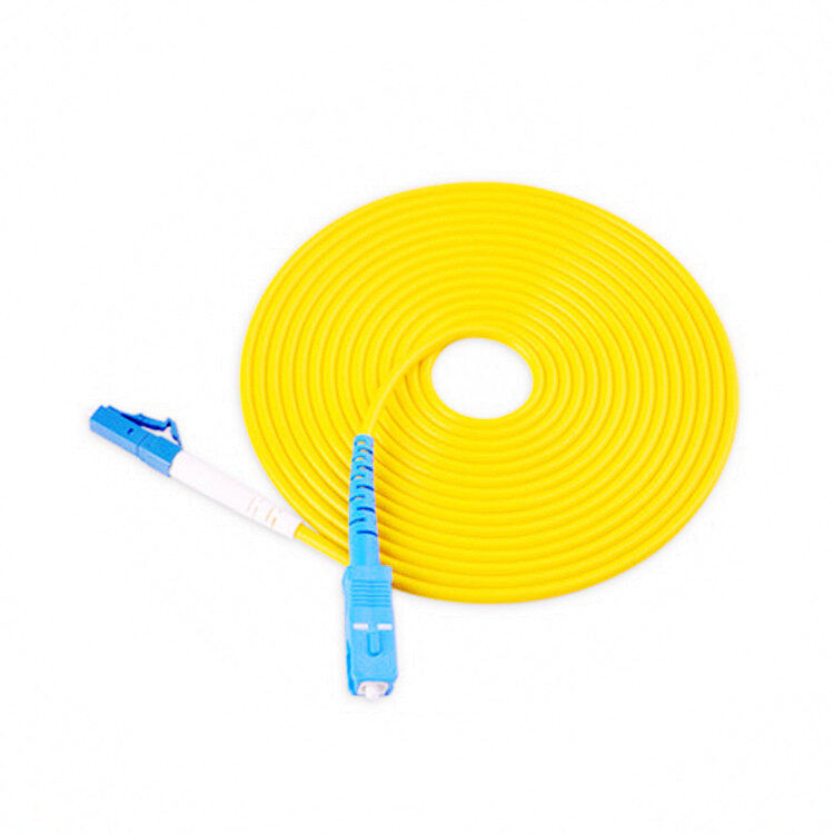 10 pces sc upc para lc upc simples 2.0mm pvc único modo fibra cabo de remendo fibra optica jumper fibra cabo de remendo ftth