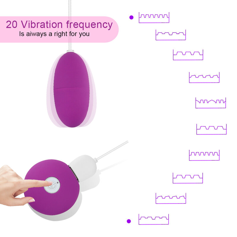 EXVOID 20โหมดระยะไกลไข่ Vibrators ของเล่นสำหรับผู้หญิง Vibrating Jump Egg USB ชาร์จ Clitoral G Stimulato Bullet Vibrators