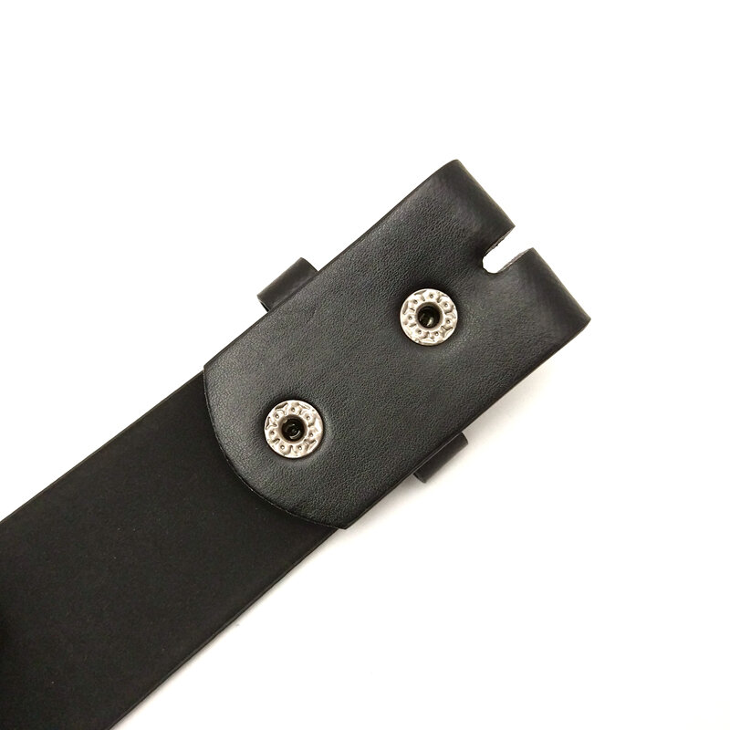 Accessori per cinture fai-da-te cintura in pelle PU nera senza fibbia per uomo da 105 a 130cm lunghezza 3.8cm larghezza