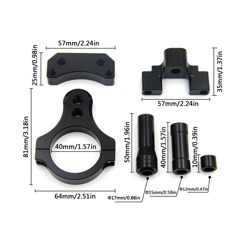 CNC Motorcycle Stabilizer Steering Damper Mounting Bracket Support Kit For Yamaha YZF R3 R25 MT03 MT25 2015 2016 2017
