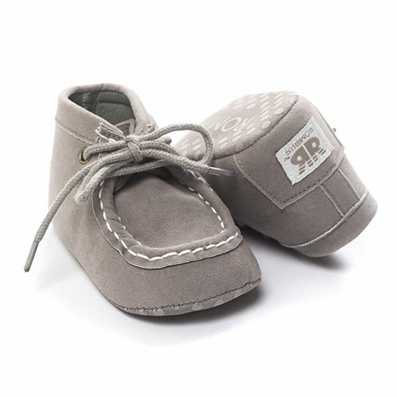 Spring Newborn Baby Shoes PU Suede Leather First Walker Baby Shoes For Boys Anti Slip Soft Bottom Kids Girls Shoes