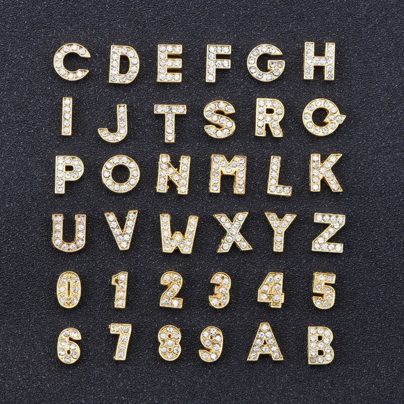Breloques en forme de lettre de l'alphabet, décoration de boutons en métal, accessoires pour chaussures de jardin pour enfants, filles, garçons et femmes, cadeaux de fête
