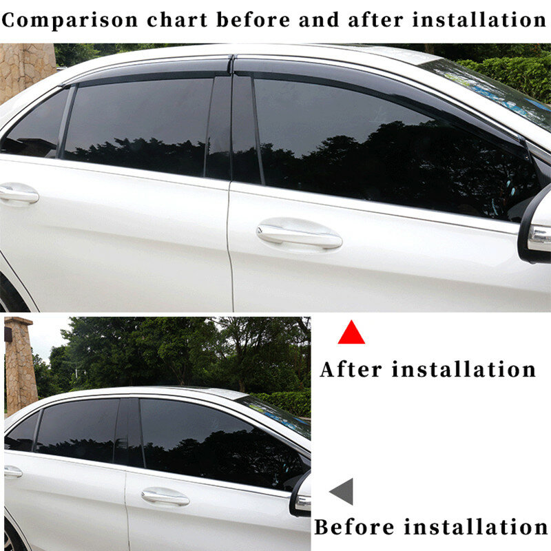 Car Window Visor Vent Rain Shield Shelter Cover Weather Shield For Chevrolet Sail 3 2015-2018 Car Styling Accessorie Parts