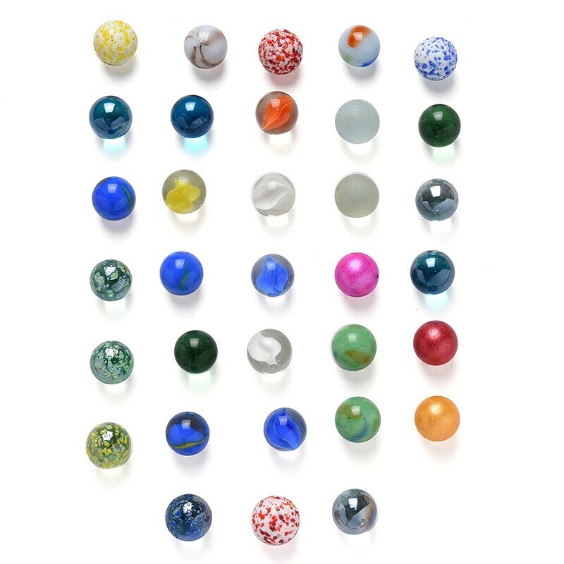 10/20 pces bola de vidro 16mm creme console jogo estresse pinball máquina gado pequenos mármores pat brinquedos para crianças máquina grânulos