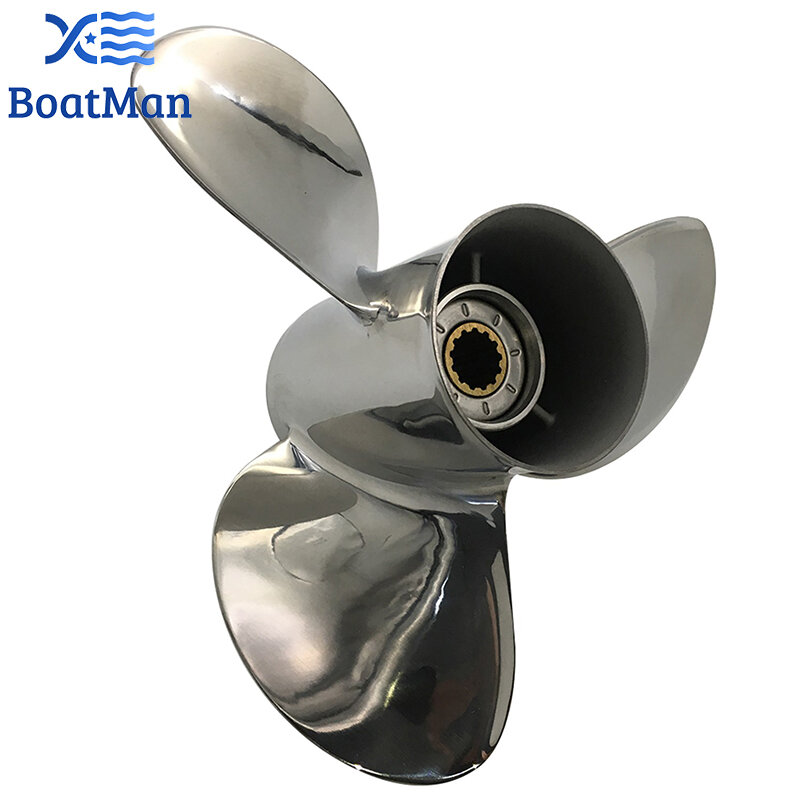 Outboard Propeller 11 3/4x15 For Suzuki Engine 35-65 HP Stainless Steel 13 Tooth splines Outlet Boat Parts 990C0-00501-15P