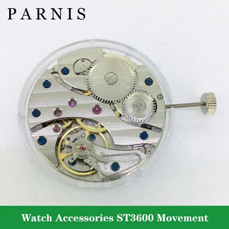 17 Jewels 6497 Swan คอ Mechanical Hand Winding วินเทจ Mens นาฬิกา ST3600การเคลื่อนไหว