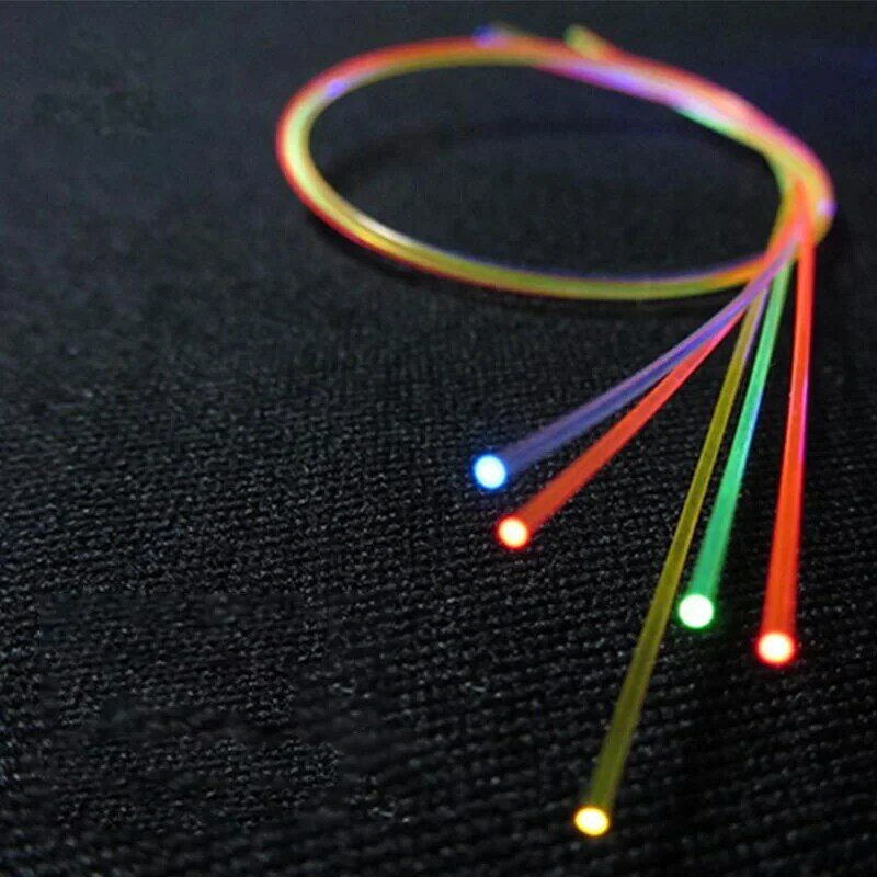 6000m rolka 0.5mm światłowodowe światła plastikowy kabel Led fluorescencja Flex Nano światłowód do oświetlenia łuku pistoletu