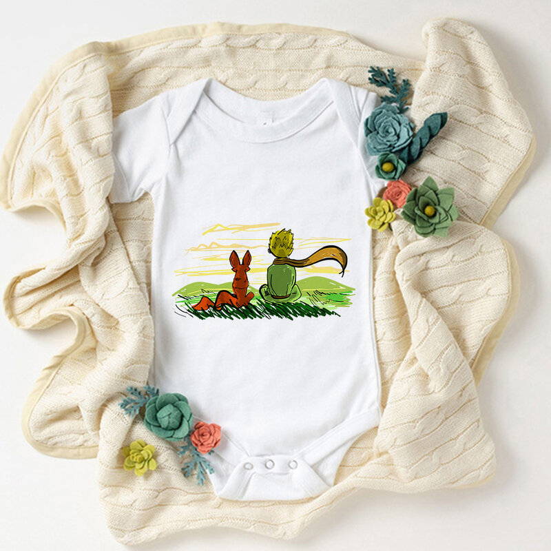 بدلة للجسم لحديثي الولادة Le Petit Prince طباعة ملابس جماليّة طفلة ملابس فرنسا على الموضة Casaul جسم الطفل شحن سريع