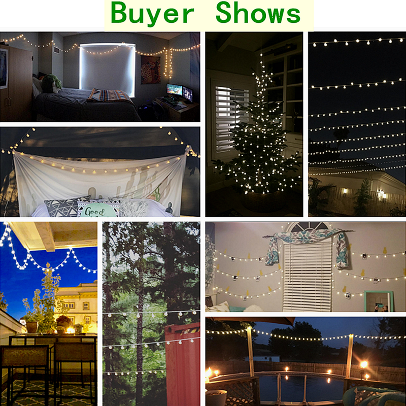 Guirnalda de luces LED de 10M para exteriores, guirnalda de luces de hadas para fiesta, hogar, boda, jardín, decoración navideña