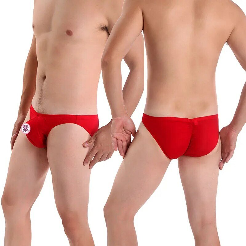 9 Color Sexy Ultra-thin Milk Silk Bag Scrotum with Separate Buttocks Style Men's Briefs DOYEAH 5045