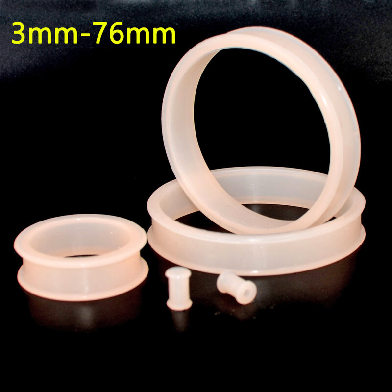 Pair Supersize Flexible Silicone Double Flared Ear Tunnel Plug Ear Piercing Flesh Tunnel Ear Gauge Expander Stretchers Piercing