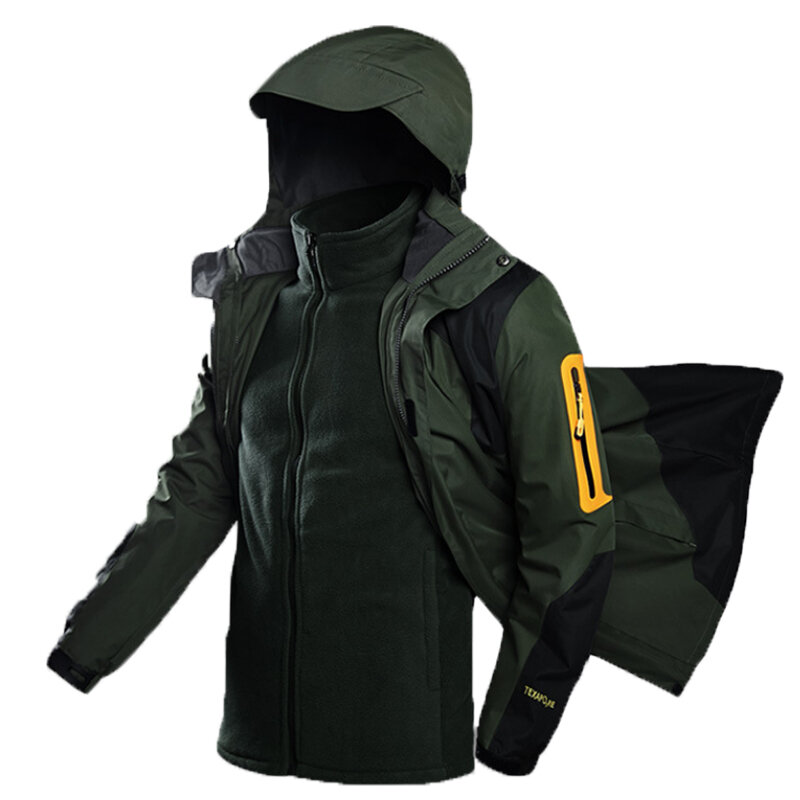 Куртка 2 в 1, водонепроницаемая, зимняя, осенняя, спортивная