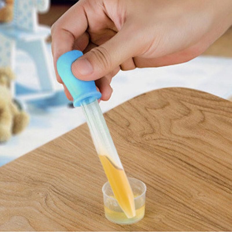 6/10 sztuk 5ml małe silikonowe plastikowe karmienie medycyna absolwent wkraplacz dla laboratorium szkolne dla dzieci pipety urządzeń