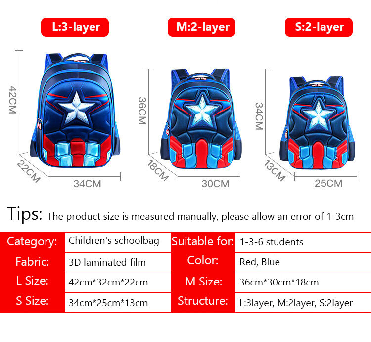 Новые школьные сумки с Суперменом, Бэтменом, капитаном Америкой, для мальчиков и девочек, детские школьные сумки, студенческий рюкзак для мо...