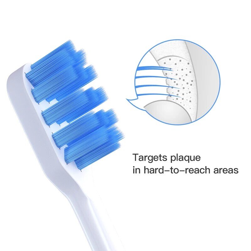 4/10ピース/セットxiaomi mijia T300/T500交換ブラシ電動歯ブラシは保護ソフトデュポンノズル毛